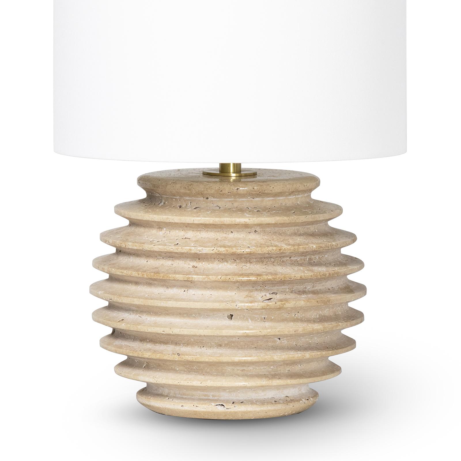 Thea Travertine Mini Lamp (Natural) | Regina Andrew Detroit